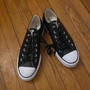 Leather Converse Platforms